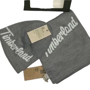 Timberland Logo Jacquard Scarf and Hat Set